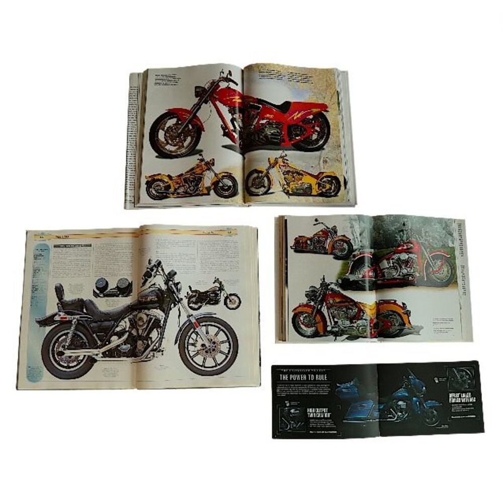 Harley Davidson Books 3 Hardback Books + Booklet